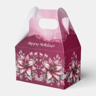 Ballotins Boîte cadeau de vacances florale rose