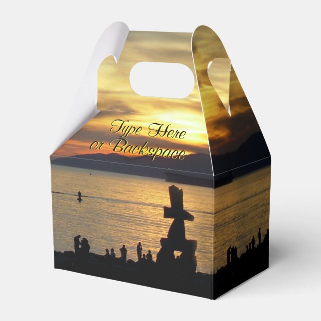 Ballotins Boîte cadeau de Vancouver Boîte personnalisée de V (Verso)