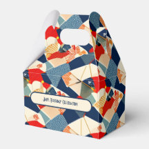 Boîte cadeau design coloré japonais | Personnalisé
