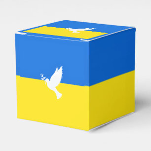 Ballotins Boîte cadeau du drapeau de l'Ukraine Colombe de la