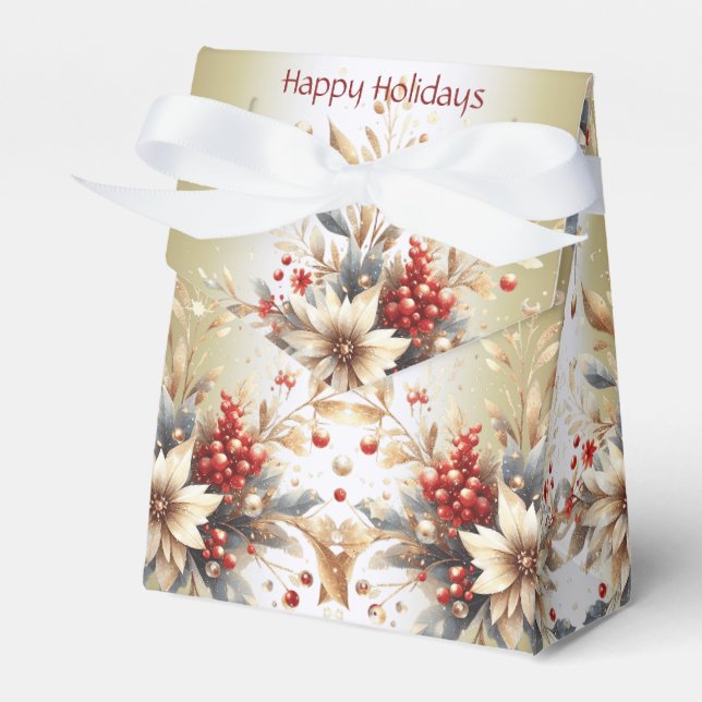 Ballotins Boîte Cadeau Fleurs de Vacances Modernes (Verso)