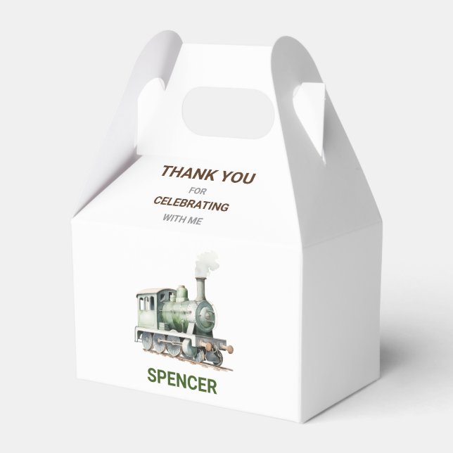 Ballotins Boîte-cadeau Gable Personnalisable À Thème Train/B (Verso)