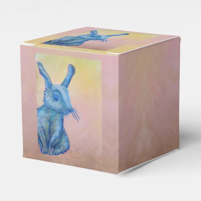 Ballotins boîte cadeau lapin bleu (Verso)