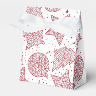 Ballotins Boîte cadeau Motif de Noël rouge et blanc