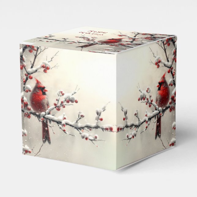 Ballotins Boîte cadeau Noël Cardinal Rouge (Verso)