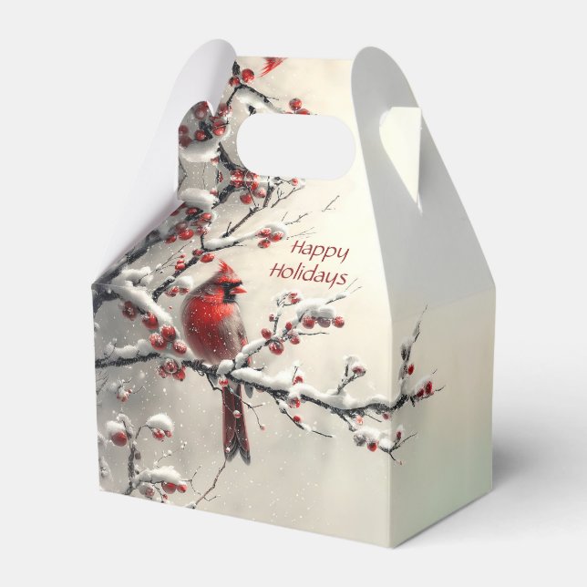 Ballotins Boîte cadeau Noël Cardinal Rouge (Verso)