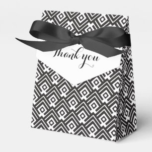 Ballotins Boîte cadeau noir et blanc géométrique de remercie