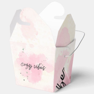 Ballotins Boîte Cadeau Rose Pastel Aquarelle pour Fêtes & Mê