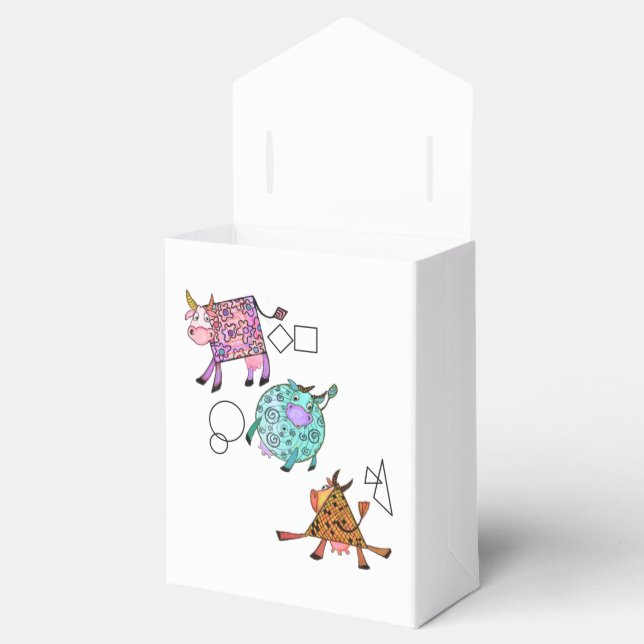 Ballotins Boîte cadeau Vaches volantes (Ouvert)