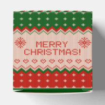 Boîte "CHRISTMAS KNIT" en faveur de la boîte-cadea