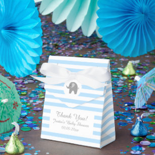 Ballotins Boîte de baby shower pour un éléphant gris mignon