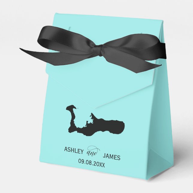 Ballotins Boîte de bienvenue de mariage à Grand Cayman Carte (Verso)