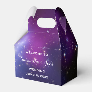 Ballotins Boîte de bienvenue de mariage céleste Galaxie Viol