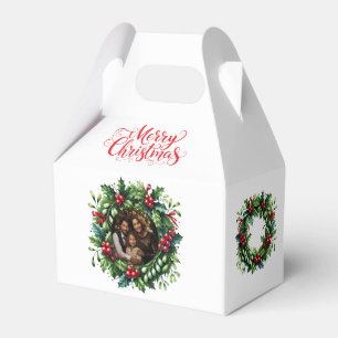 Ballotins Boîte de boîtier de cadeau de couronne de Noël de 