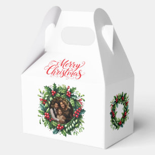 Ballotins Boîte de boîtier de cadeau de couronne de Noël de 