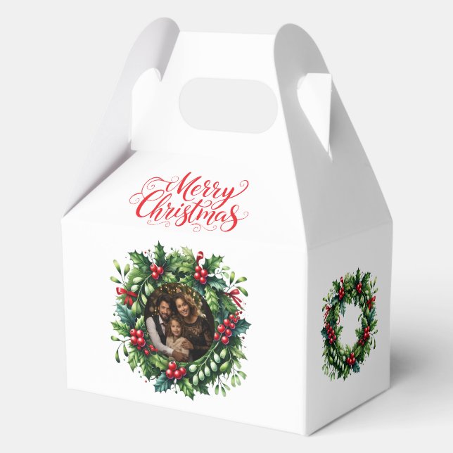 Ballotins Boîte de boîtier de cadeau de couronne de Noël de  (Recto)