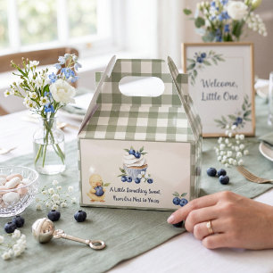 Ballotins Boîte de bonbons Bébé Caneton Gingham Vert Sauge