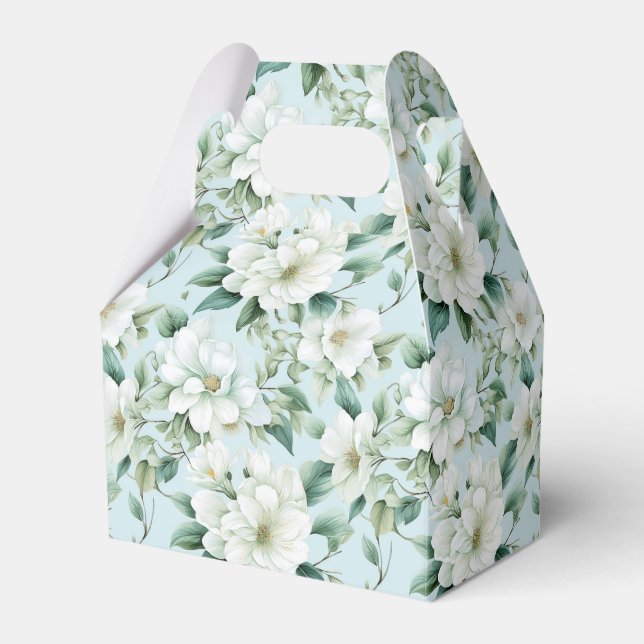 Ballotins Boîte de bonbons de fête florale blanche (Verso)