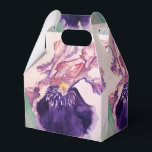 Ballotins Boîte de bonbons de gâteau d'anniversaire à fleurs<br><div class="desc">Boîtes à bonbons de gâteau de mariage/anniversaire à fleurs d'iris bleu joli,  avec nom entièrement personnalisable. Conçues à partir de l'une de mes peintures à l'aquarelle.</div>