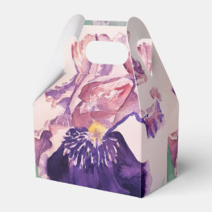 Ballotins Boîte de bonbons de gâteau de mariage Iris Violet