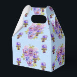 Ballotins Boîte de bonbons de mariage floral Pansy Bleu défr<br><div class="desc">Boîtes de gâteaux de fête de thé floral Pansy Point Pansy Bleu Chic défraîchi. Conçues à partir de l'une de mes peintures à l'aquarelle.</div>