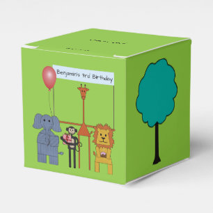 Ballotins Boîte de cadeau d'anniversaire d'animaux de jungl