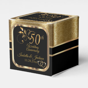 Ballotins Boîte de cadeau d'anniversaire de mariage élégante