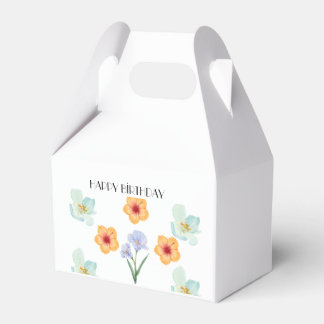 Ballotins Boîte de cadeau d'anniversaire élégante à fleurs à