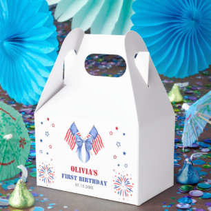 Ballotins Boîte de cadeau d'anniversaire fille avec noeud dr