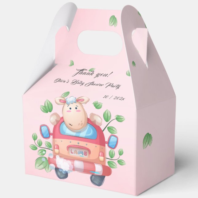 Ballotins Boîte de cadeau de boisson de bébé agneau mignon (Verso)