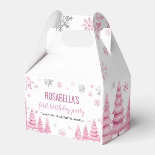Ballotins Boîte de cadeau de fête d'anniversaire Flocon de n (Verso)