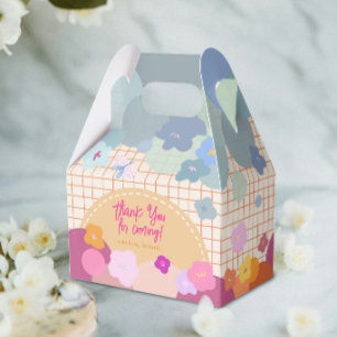Ballotins Boîte de cadeau de fête Fleurs pastel Merci d'être