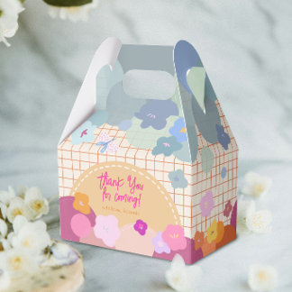 Ballotins Boîte de cadeau de fête Fleurs pastel Merci d'être