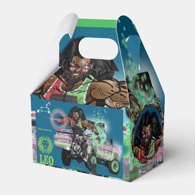 Ballotins Boîte de cadeau de fête thème Lion (Verso)