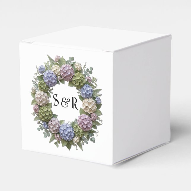Ballotins Boîte de cadeau de mariage à monogramme couronne d (Verso)