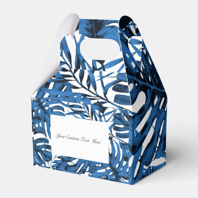 Ballotins Boîte de cadeau de mariage en denim moyen bleu tro (Verso)