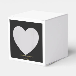 Ballotins Boîte de cadeau de mariage noir et or de luxe