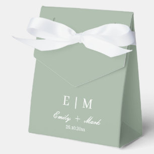 Ballotins Boîte de cadeau de mariage personnalisée Vert Saug