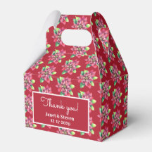 boîte de cadeau de mariage poinsettia de Noël
