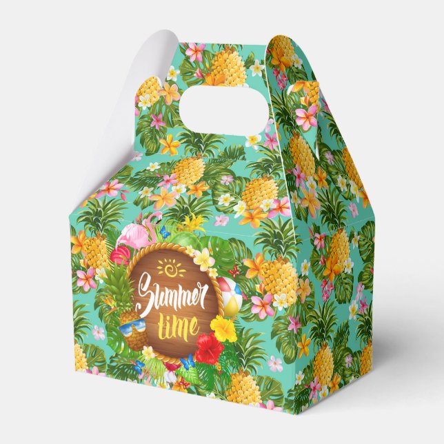 Ballotins Boîte de cadeaux aux ananas tropicaux (Verso)