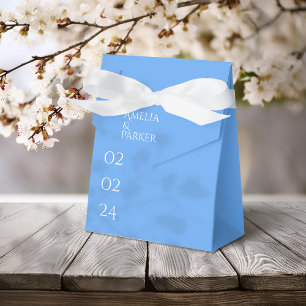 Ballotins Boîte de cadeaux de mariage bleu minimaliste