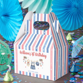 Ballotins Boîte de cadeaux de vêtements rouge blanc et bleu 