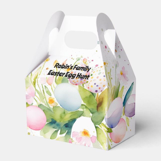 Ballotins Boîte de chasse aux oeufs de Pâques personnalisée (Verso)