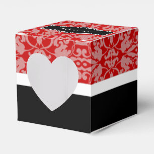 Ballotins Boîte de coeur couleur rouge noir et blanc