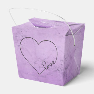 Ballotins Boîte de cœur violet vintage pour mariage à l'aqua