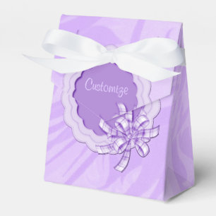 Ballotins Boîte de faveur à cadre festonné lilas personnalis