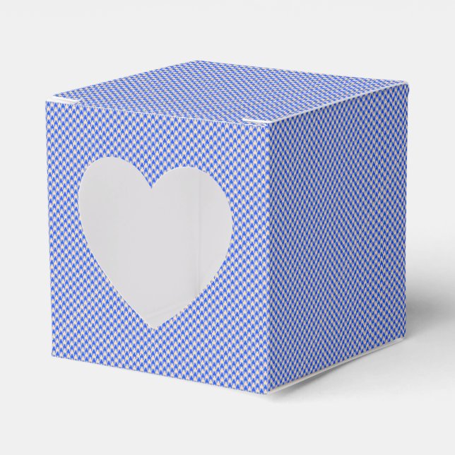 Ballotins Boîte de faveur à carreaux bleu Chine (Verso)