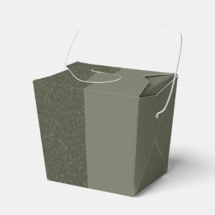 Ballotins Boîte de faveur à emporter vert mousse tachetée pe