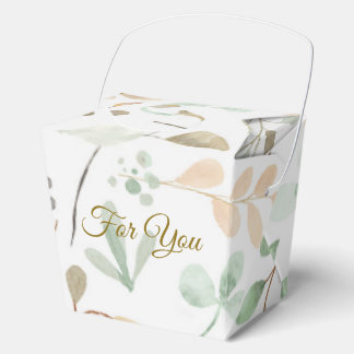 Ballotins Boîte de Faveur à Motif de Feuilles Minimaliste