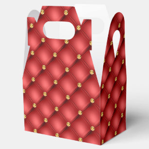 Ballotins Boîte de Faveur à Toison de Diamants Rouge Or